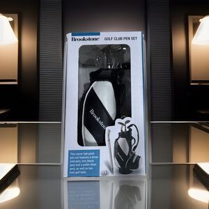 Brookstone Black and White Golf Club Pen Set